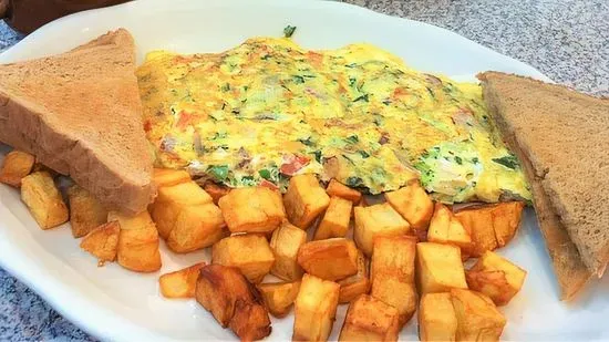 Kitchen Sink & Cheese Omelette