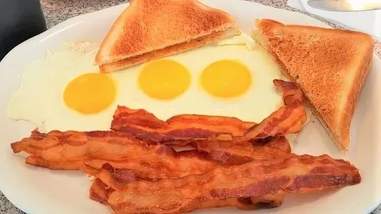 Eggs with Bacon, Sausage or Ham Breakfast Specialty