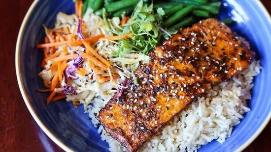 Miso Sesame Roasted Salmon Bowl