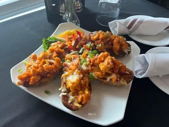 Buffalo Chicken Potato Skins