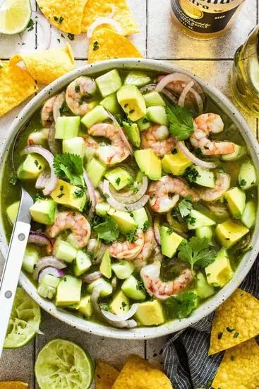 Aguachile Traditional Y Verde / Raw Shrimp