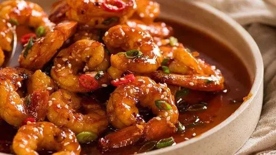 Garlic Red Pepper Prawns