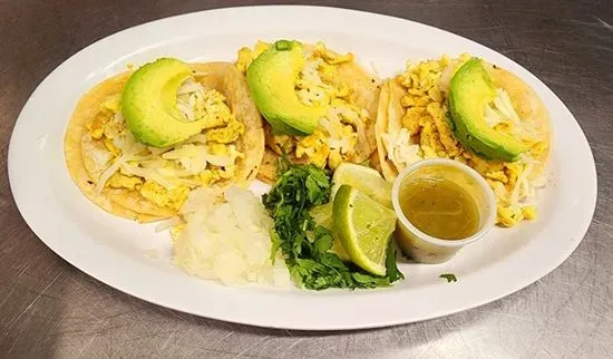 TACO/HUEVO/AVAILABLE 5AM TO 11AM