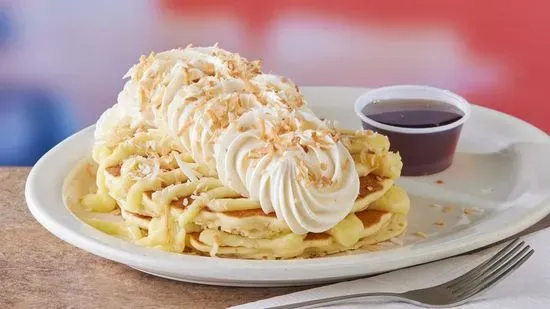 Coconut Crème Pancakes With Meat