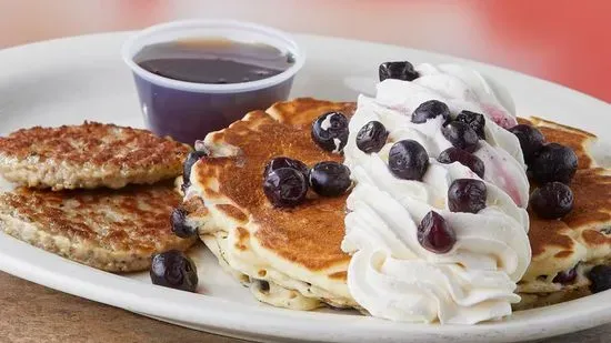 Blueberry Pancakes With Meat