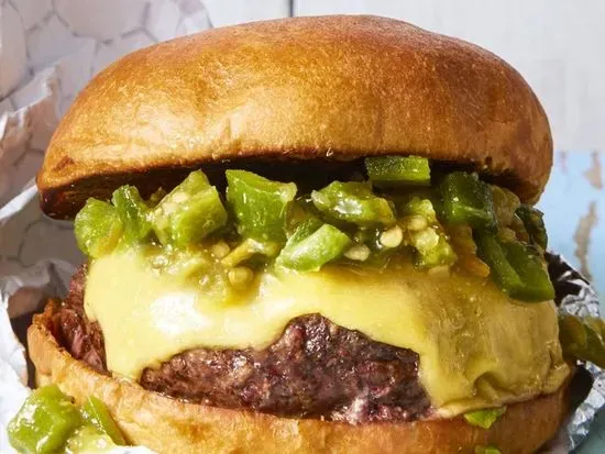 Green Chile Cheeseburger