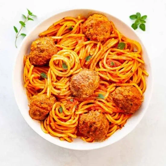 Lunch Spaghetti & Meatballs