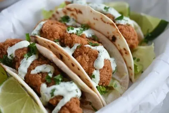 Soy Garlic Fried Chicken Taco