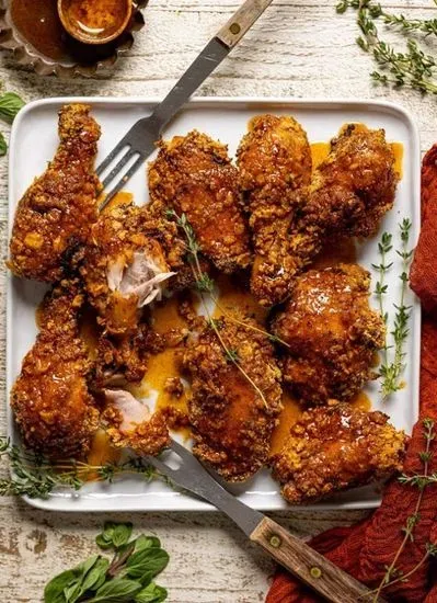 10 Sweet Spicy Glazed Fired Chicken