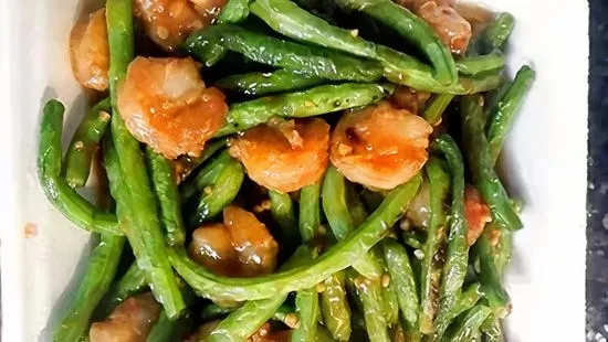 Green Bean with Prawns