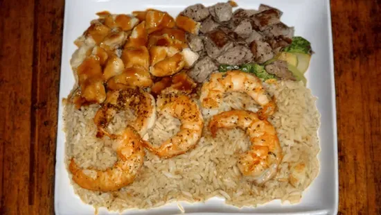 Steak,Chicken & Shrimp