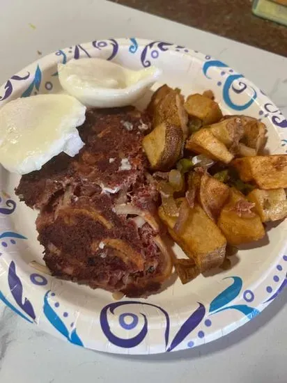 Housemade Corned Beef Hash and Eggs