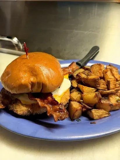 Country Fried Steak & Eggs Breakfast Sandwich