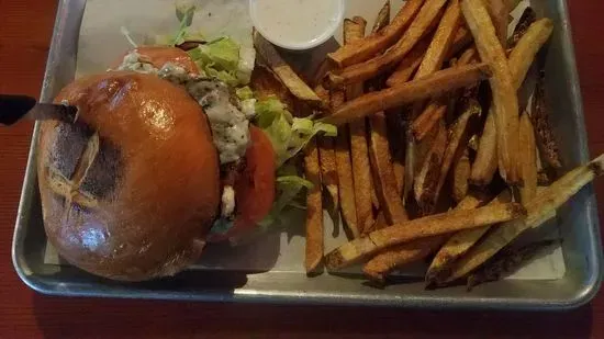 Blue Cheese, Jalapeno, Bacon Burger