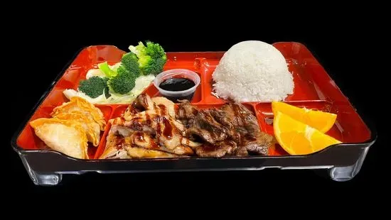 Teriyaki Chicken and Beef Bento Box