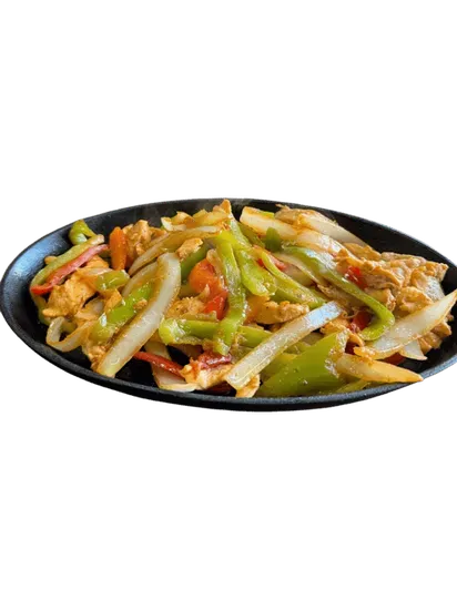 11. Tender Chicken Fajitas with Onions, Bell Peppers