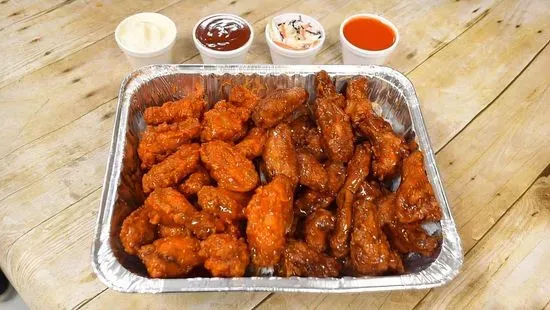 6pc 1/2 party wings dinner