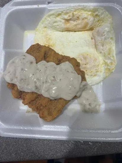 2 Eggs Any Style with Country Fried Steak