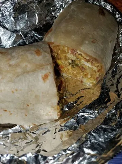 #4 Breakfast Burrito(Egg,Cheese,Potato,Onion,Tomato,Jalapeño)