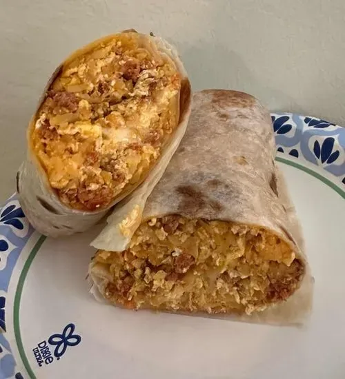 #3 Breakfast Burrito(Egg,Cheese,Potato, and Chorizo)