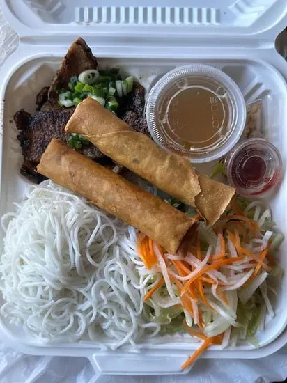 #36 Grilled Pork & Egg Rolls over Vermicelli