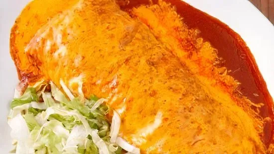 Rice & Bean Burrito Enchilada Style