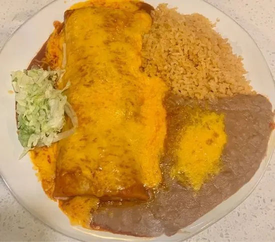 Carne Asada Burrito Enchilada Style