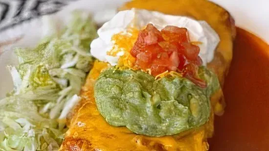 Rice & Bean Chimichanga Enchilada Style