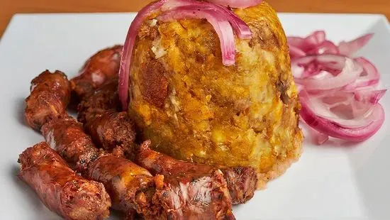 Mofongo-Longaniza/Dominican Sausage