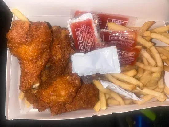  10 Pcs Hot wing with Fries