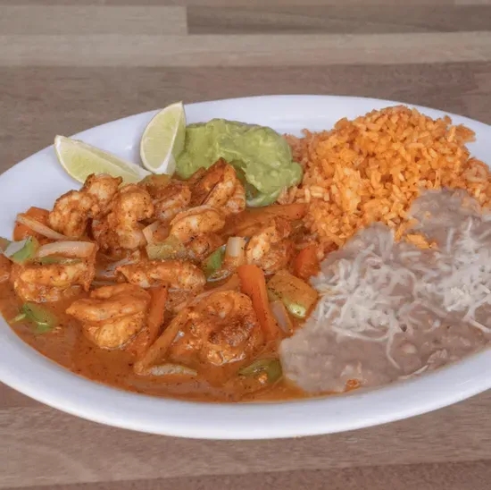 Camarones a La Diabla Plate 