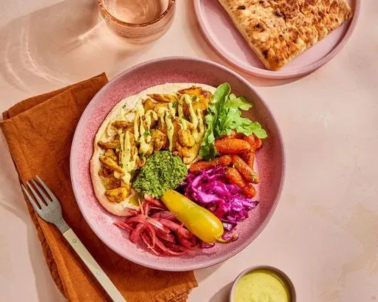 Amba Chicken Hummus Plate