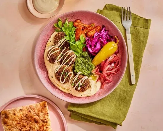 Green Falafel Hummus Plate