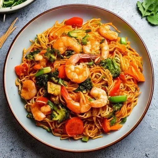 Stir Fried Shrimp Noodles