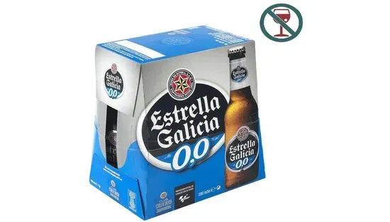 Estrella Galicia 0.0 Bottle - No Alcohol (6 Pack)  - Market