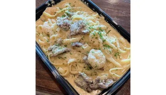 Shrimp & Steak Alfredo Pasta