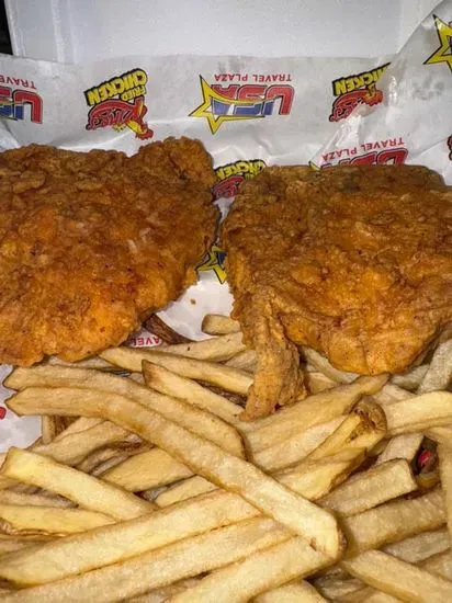 2 Pork Chops Grilled or Fried