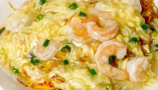  Scramble Egg Prawns Chow Fun 滑蛋蝦仁炒河