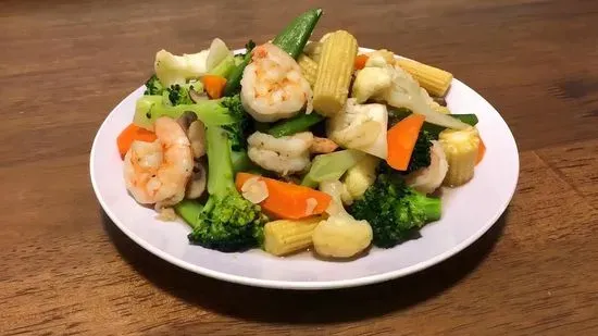 Seafood & Vegetable w/ Rice 菜遠海鮮飯