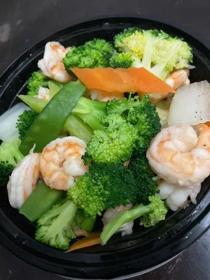 Steamed Chicken & Shrimp with Vegetables