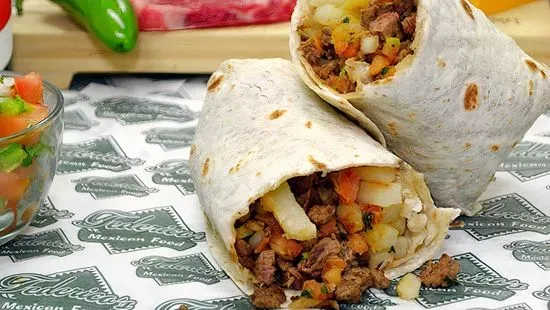 Steak Fajitas Burrito