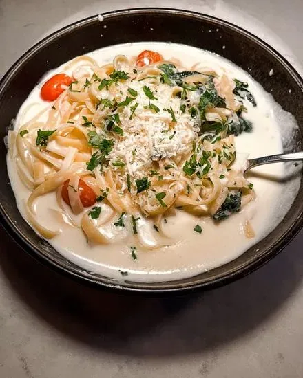 Salmon Fettuccine Alfredo