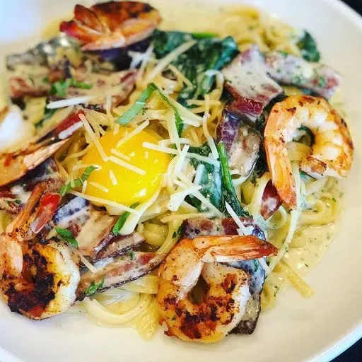 Pancetta Shrimp Carbonara