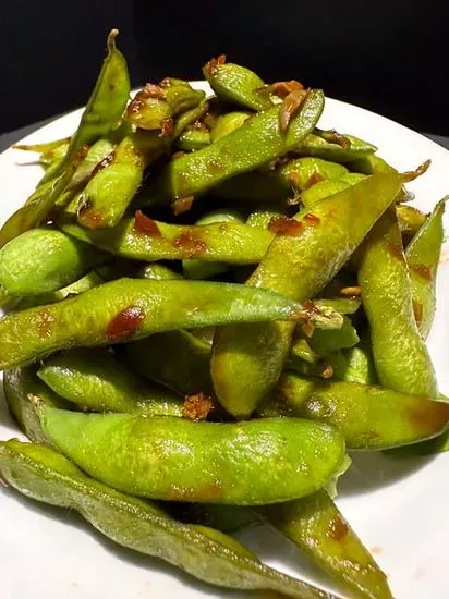 Spicy Garlic Edamame