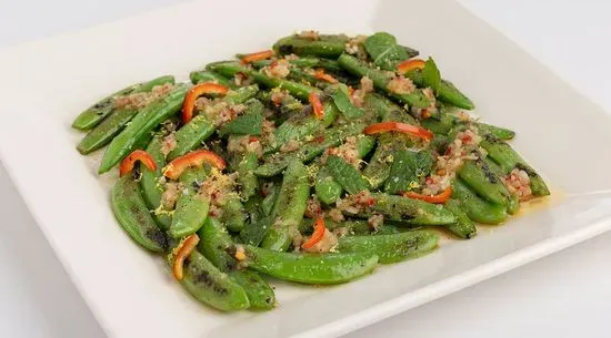 Charred Sugar Snap Peas