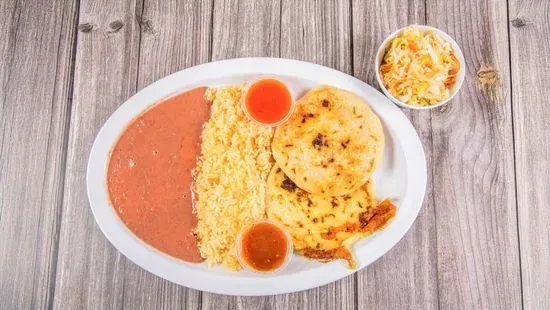 Plato de Pupusas / Pupusas Plate