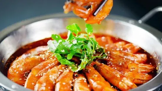 *Spicy Prawns in Clay Pot 麻辣香鍋蝦