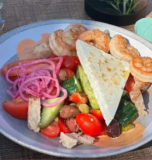 Greek Salad with Shrimp