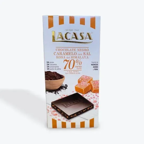 Dark chocolate 70% cacao carmel by La Casa