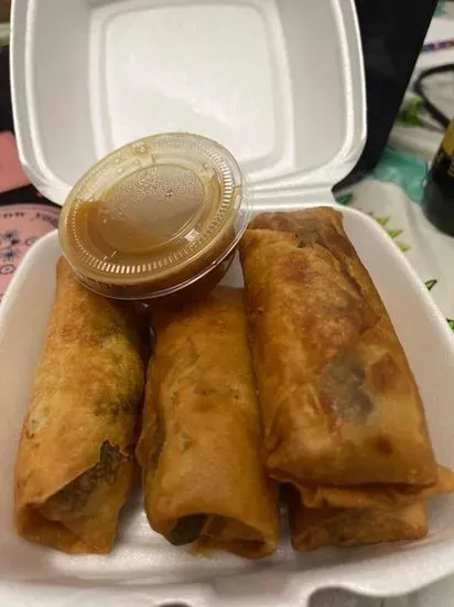 Four Ube-Banana Lumpia 